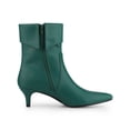 thumbnail image 3 of Unique Bargains Bottine à Talons Chaton à Revers pour Femme Verte (Taille 6), 3 of 8