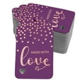 thumbnail image 1 of Inkdotpot Rose Gold Foil Paper Hang Tags Made With Love Text Favor Tags 100 Pieces, 1 of 6