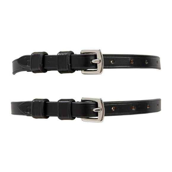 Huntley Equestrian Sangles d'Épices en Cuir Anglais Premium (Noir, 18 Pouces Pouces de Long)