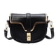 thumbnail image 1 of Bolso de hombro para mujer, estilo retro, con broche, tipo bandolera, con correa de piel extraíble, color negro:;:;, 1 of 5