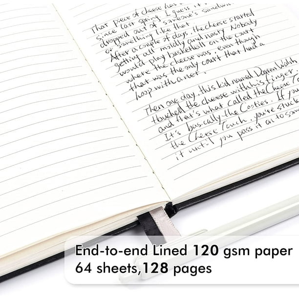 Feela 12 Pack A5 Hardcover Notebooks with 12 Black Pens, 120