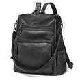 thumbnail image 1 of OPAGE Mochila de cuero para mujer, bolso de hombro con borlas a la moda, bolsos de viaje grandes de diseñador, 1 of 5
