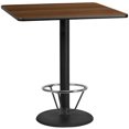 thumbnail image 4 of Flash Furniture Table de Bar Carrée en Noyer 42 Po, 4 of 4