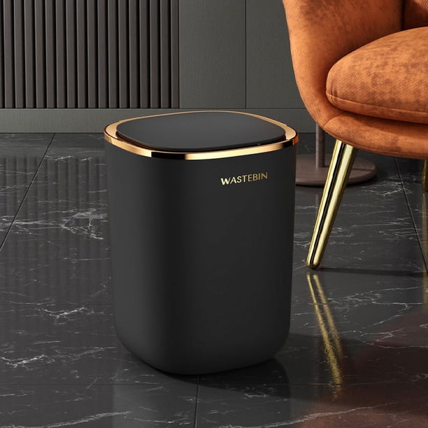 Cubo de basura silencioso con Sensor de movimiento automático de 12L para baño, cocina, inodoro