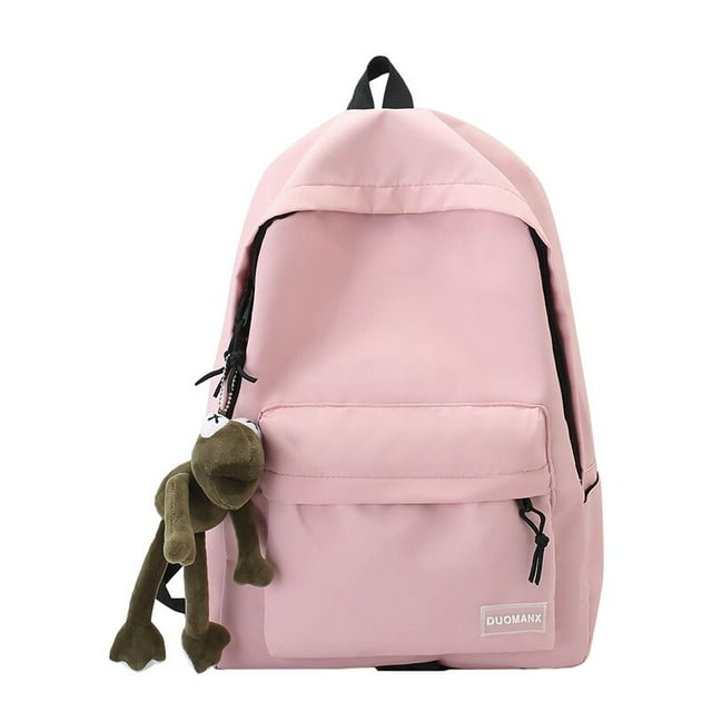 Solid Color Student Backpack Large Capacity School bag For Girl Travel Backpack Sac à dos scolaire