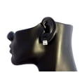 thumbnail image 2 of Sterling Silver Rhodium Plated Ancient Greek Key Stud Earrings, 5 x 5mm, 2 of 2