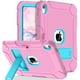 thumbnail image 1 of wonim11 LTROP Case for iPad A16 11th Generation (11 Inch, 2025)/ iPad 10th Generation (10.9 Inch, 2022), Rugged Shockproof Protective Cover with Kickstand Pencil Holder for Kids, Pink/Turquoise, 1 of 1