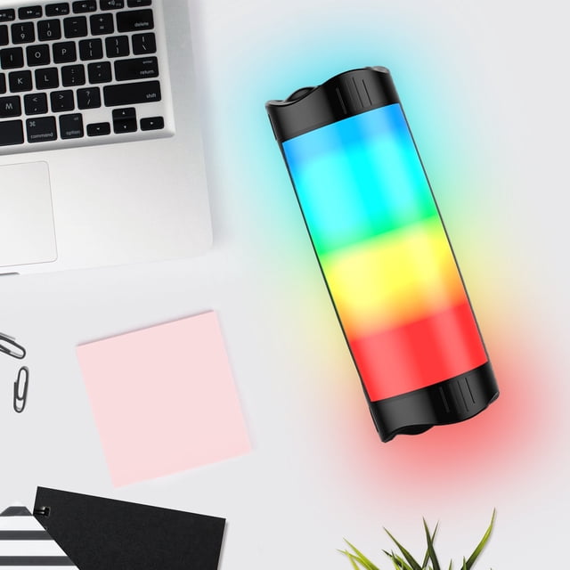 EGNMCR Portable Speaker With Colored Light Bluetooth Speaker Bluetooth 5.0 Also Compatible With TFCard, AUX Cable, USB Flash Drive, Gift