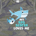 thumbnail image 4 of Inktastic My Big Sister Loves Me with Cute Sharks Boys or Girls Baby Bodysuit, 4 of 5