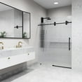 thumbnail image 6 of VIGO Elan 56 to 60 in. W x 74 in. H Sliding Frameless Shower Door in Matte Black with 3/8 in. (10mm) Fluted Glass, 6 of 14