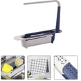 thumbnail image 3 of Updated Telescopic Sink Storage Rack Holder with 2 Sponge, Adjustable Telescopic 2-in-1 Sink Storage Rack Holder with Dishcloth for Home Kitchen(Green, 3 of 4