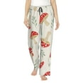 thumbnail image 2 of Goofa Cartoon Flat Mushrooms Printed Soft Pajama Pants for Women, Wide Leg Comfy Casual Lounge Yoga Pants-Medium, 2 of 9
