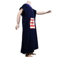 thumbnail image 5 of Elegantoss Blue Cotton Surf Beach Hooded Poncho with USA Flag Design Hood and Pocket, Changing Bath Robe Towel with Pocket (Teenager), 5 of 6