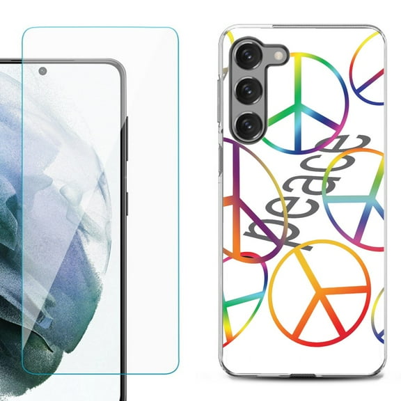 Shockproof Fashion Phone Case for Samsung Galaxy S23 5G, by OneToughShield ® - Colorful Peace