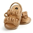thumbnail image 3 of Ticikt Baby Girls Sandals Summer Shoes Outdoor Prewalker Toddler Girls Shoes for Summer,Color:Khaki,0-6 Months, 3 of 6