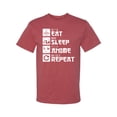 thumbnail image 2 of Wild Bobby, Eat Sleep Anime Repeat, Anime, Men Graphic Tee, Vintage Heather Red, Small, 2 of 4