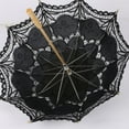 thumbnail image 3 of Lace Parasol Umbrella, Wedding White Cotton Fashion Decoration Umbrella for Party Decoration Photo Props, 3 of 5