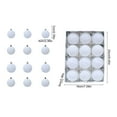 thumbnail image 2 of Ke1Clo Velvet Christmas Ornaments Sets, 12PCS White Flocked Shatterproof Christmas Ornaments, 60mm 2.36 Inch Christmas Tree Ornaments for Christmas Tree Decorations, 2 of 6