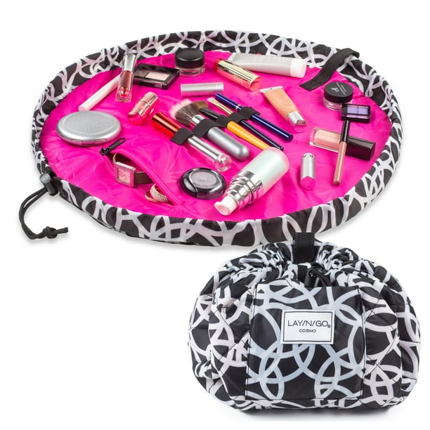 Organizador de bolsas de cosméticos y maquillaje Lay-n-Go Cosmo 20 cm, negro/blanco