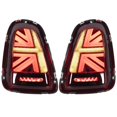 thumbnail image 1 of Taillights Assembly Brake Lamp Running Light VLAND For JCW Union Jack Full LED Tail Lights Red Lens Fits For R56 R57 Pre-LCI 2007-2013, 1 of 8