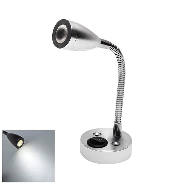 Lampe de Lecture DEL Intérieur de VR 2 W avec Port USB 5 V 2 A Interrupteur de Projecteur
