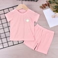 thumbnail image 6 of Tiijoy Infant Girls Summer Outfits Short Sleeve T Shirt Shorts Clothes Set, Sizes 18-24M, 6 of 6