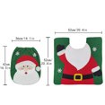 thumbnail image 2 of Juego de tapa de inodoro, alfombra suave navideña de Papá Noel para decoración del hogar (viejo), 2 of 7