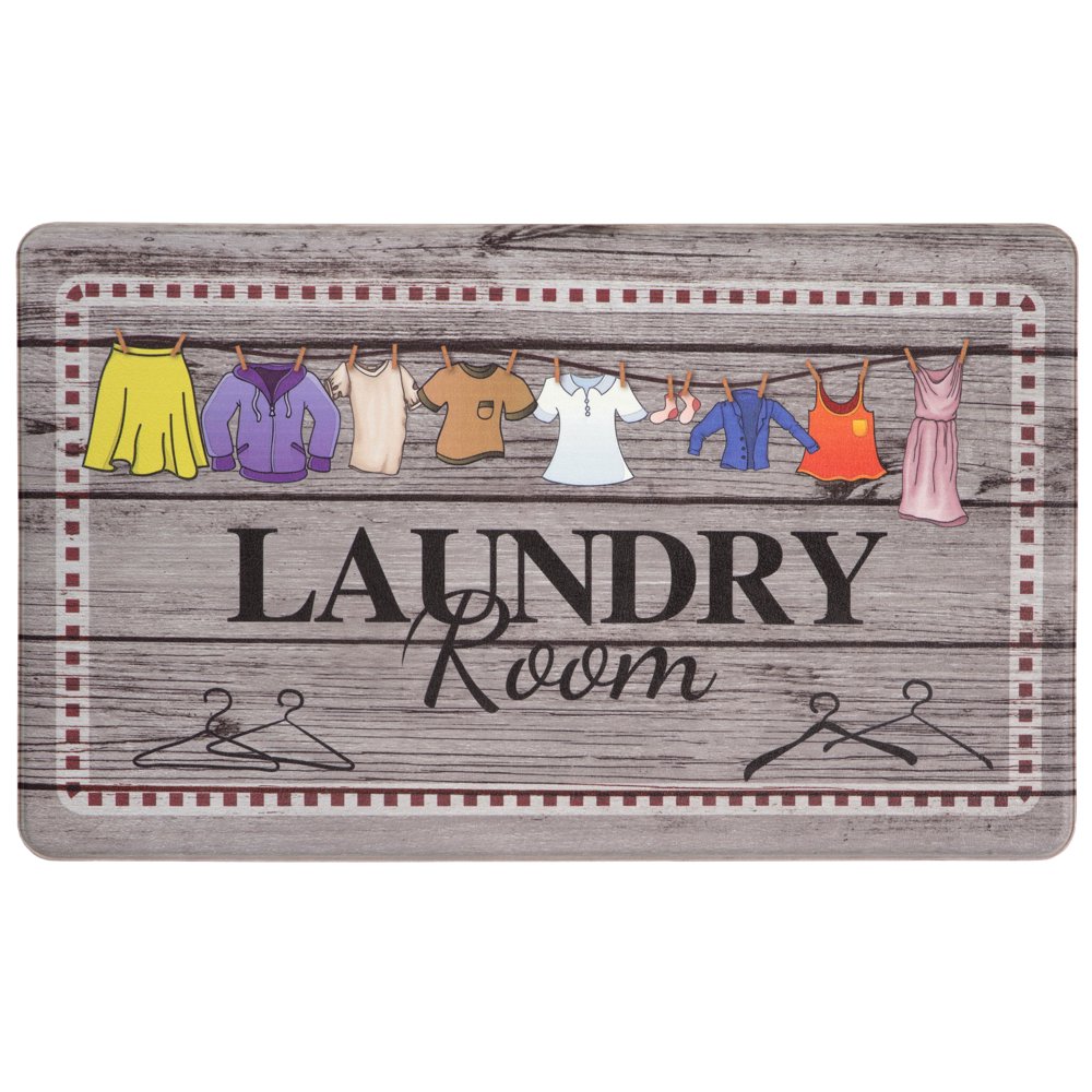 Laundry Room Standing Mat 18" x 30" Gray