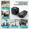 thumbnail image 3 of GreenCycle Two-Way Rechargeable Bike Alarm with Remote, Bike Alarm and Tracker,121dB Super Loud,4Volume Settings,984ft Wireless Range, for Ebike Motorcycle Bicycle Car Mobility Scooter Waterproof, 3 of 8