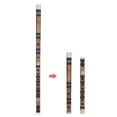 thumbnail image 3 of Pluggable Handmade Bitter Bamboo Flute/Dizi Traditional Chinese Musical Woodwind Instrument in E Key for Beginner Study Level, 3 of 7