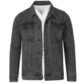 thumbnail image 2 of Men's Casual Workwear Long Sleeve Lapel Collar Denim Jacket Loose Multi Pocket Jacket Denim XL, 2 of 4