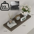 thumbnail image 3 of Floating Shelves for Wall Rustic Brown 17 inch Natural Wood Shelves for Home Decor, Set of 2, 3 of 9