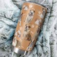 thumbnail image 4 of English bulldog Tumbler With Flip Lid Stainless Steel Coffee Cups Vacuum Insulated Travel Mug for Hot and Cold Drinks Vehicle Cup Holders DIY Tumblers white2 20oz, 4 of 4
