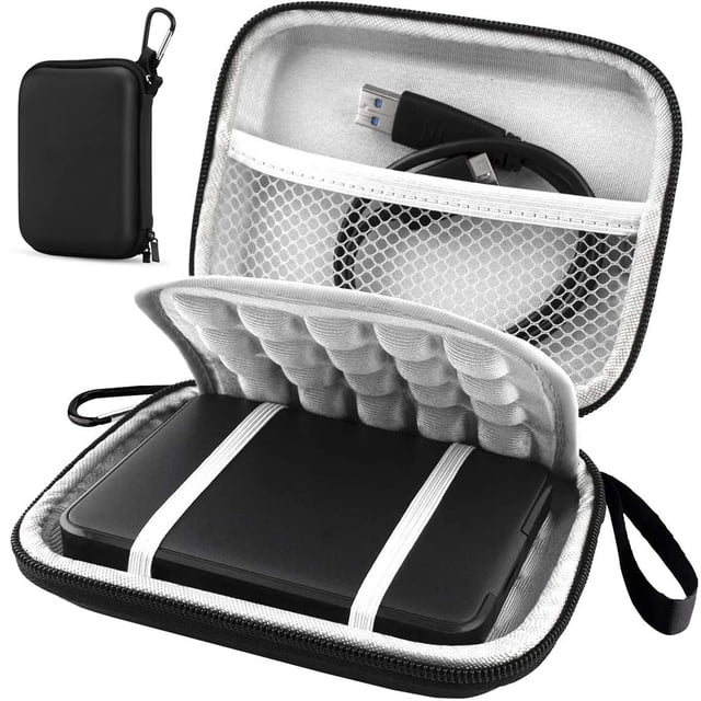 Housse de Protection Antichoc Noire / Étui Rigide / Sac / Étui pour Disque Dur pour Disque Dur Externe Portable 2.5 Pouces