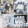 thumbnail image 4 of AOWEE Pastel Blue Balloon Arch Kit, Macaron Blue White Balloon Garland Metallic Silver Party Balloon Arch Decoration for Baby Shower Wedding Gender Reveal Party 1st 2nd 3rd 16th 18th Birthday, 4 of 9