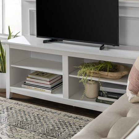 Walker Edison 58 Essential TV Stand Console - White