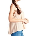 thumbnail image 2 of Women's Draped Spaghetti Strap Sheer Chiffon sleeveless Tank Top-Plus Size Available, 2 of 3