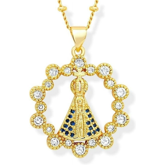 Medal De La Caridad Del Cobre Amulet Necklace, Personalized Miraculous Medallion Virgin Mary Coin Necklace