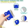 thumbnail image 6 of Brillirare 4 Pack Dog Combs, Stainless Steel Cat Grooming Kit, Pet Tear Stain Flea Lice Remover, 6 of 8