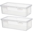 thumbnail image 4 of PTOOTP 2-Pack Clear Plastic Bread Storage Containers Kitchen Organizer PP Material, 4 of 8