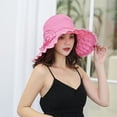 thumbnail image 4 of Womens UV Protection Wide Brim Hats,Flower Foldable Hat for Travel, 4 of 7