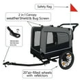 thumbnail image 4 of Jopath 2-in-1 Pet Bike Trailer Dog Cart for Bicycle, Detachable Bike Hitch & Push Handle Included,Quick Release Wheel, Non-Slip Floor, Internal Leash Extra Large for Large and Medium Pets Grey, 4 of 8