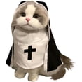 thumbnail image 4 of Halloween Pet Costumes, Nun Outfit for Small Medium Dogs and Cats, Funny Pet Party Clothing for Events Holiday Photo Props, 4 of 8