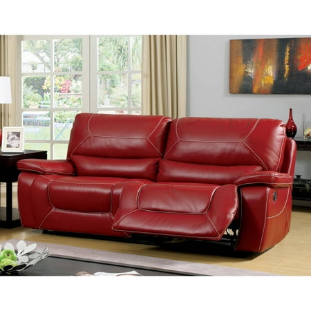 Furniture Of America Baxter Contemporary Reclining Sofa Red