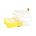 thumbnail image 4 of Baño colgante para pájaros con comedero, bañera para pájaros, jaula, accesorio para casa, cuenco para periquitos, cotorras, pájaros pequeños y Amarillo, 4 of 8