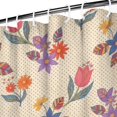 thumbnail image 3 of Pioneer Flower Floral Print Pattern Shower Curtain 84"x72", Bathroom Decorative Shower Curtain Set with 12 Hooks, Waterproof Washable, 3 of 6