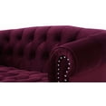 thumbnail image 4 of La Rosa 68.5" Victorian Chesterfield Loveseat Burgundy, 4 of 13