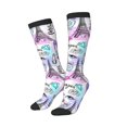 thumbnail image 2 of Balery Eiffel Tower and Hearts Printed Novelty Socks Men's Women's Crew Socks Sports Socks Knee High Socks Cotton Socks Quirky and Cool Socks, 2 of 9