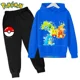 thumbnail image 1 of Ropa Deportiva de Pokémon para niños, Sudadera con capucha y pantalones de Pikachu de manga larga, conjuntos de 2 piezas, otoño, 1 of 1