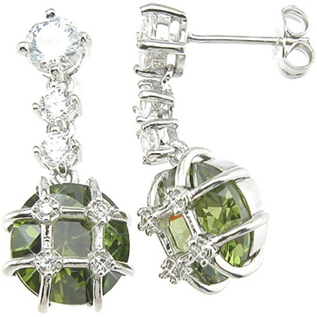Plutus Sterling Silver Rhodium-Finish Brilliant Antique Style Prong Earrings